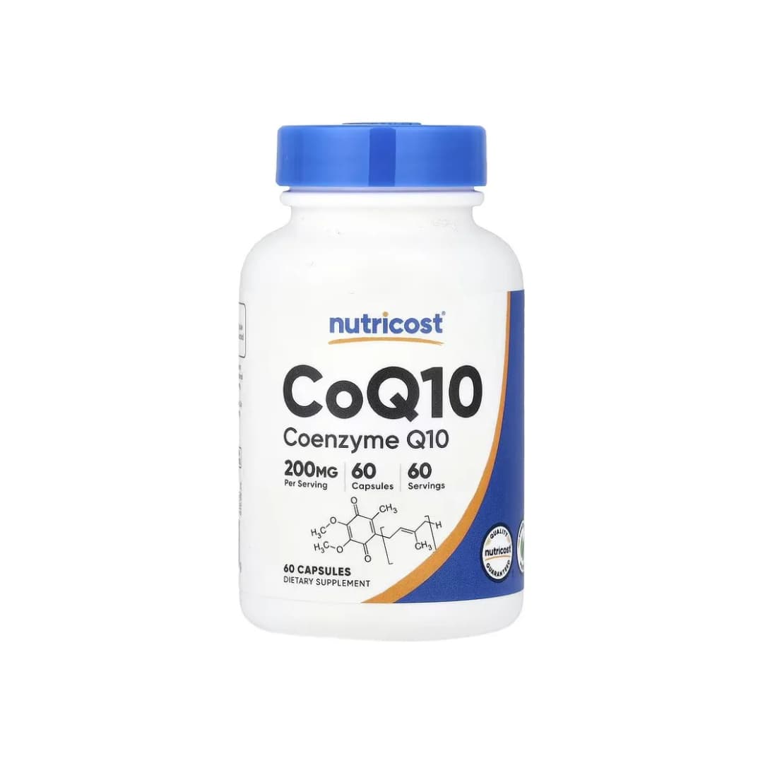 CoQ10 Coenzima Q10 200 mg 60 Cápsulas Vegetales Nutricost