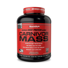 MuscleMeds Carnivor Mass — Aumento de peso anabólico con proteína de res, Chocolate Fudge, 5.63 lb, 14 Servicios