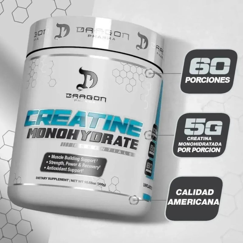 Creatina Monohidratada Dragon Pharma 300g