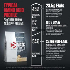 Mass Gainer 52g Proteína + 245g Carbohidratos — Dymatize Super Mass Gainer  5.4kg