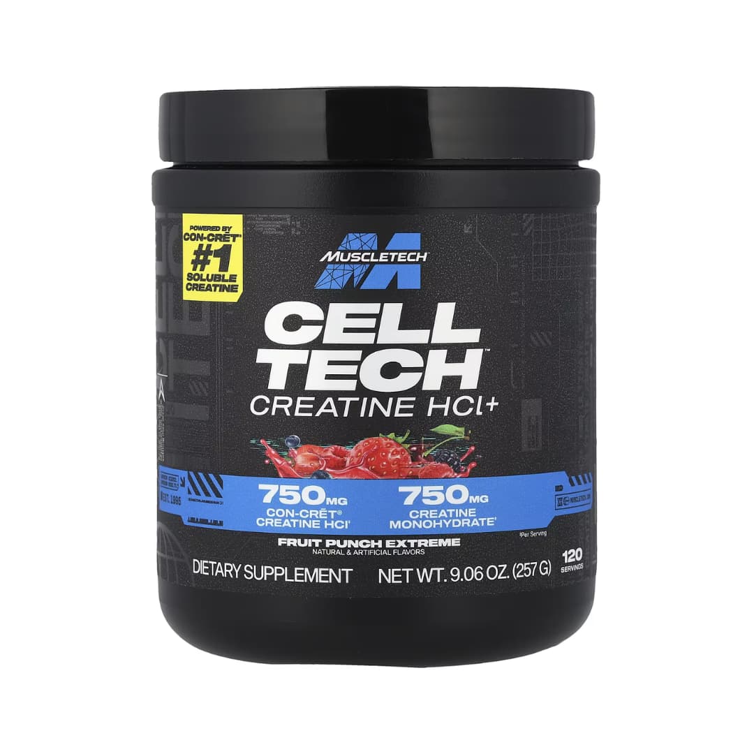 MuscleTech, Cell Tech™ Creatine HCL+, Fruit Punch Extreme, 9.06 oz (257 g)(120 servicios)