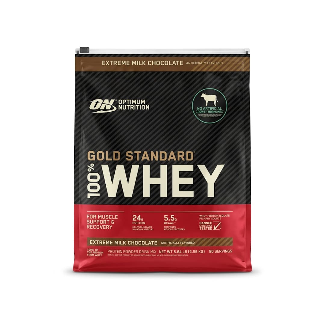 WHEY 100% GOLD STANDARD OPTIMUM NUTRITION 80 SERVICIOS 5LBS. (2.56 KG)